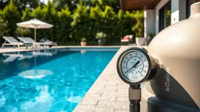 Druckmesser im Pool ablesen