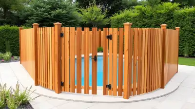 Kindersicherer Poolzaun aus Holz