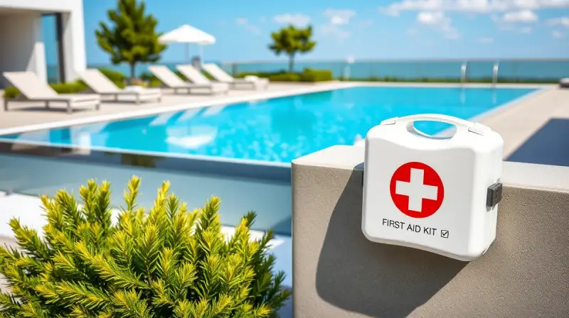 Erste-Hilfe-Kasten am Pool