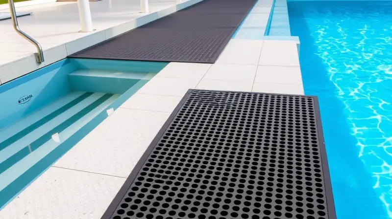 Rutschfeste Matten für Schwimmbäder