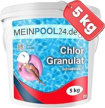 5 kg MEINPOOL24.DE Chlorgranulat schnelllöslich 56% AKTIVCHLOR POOLCHEMIE – Deutsche Markenquali…