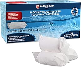 Veddelholzer 1 kg Flockmittel Pool Kartuschen 8 x 125g für Filteranlagen Sand & Glas. Pool Flock…
