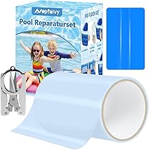 Nepfaivy Pool Reparaturset Poolflicken Selbstklebend – 10 x 150cm Wasserdichter Pool Kleber Flick…