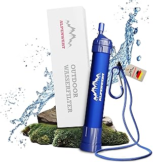 ALPENWERT Wasserfilter Outdoor – Trinkwasserfilter für 4000 Liter gefiltertes Wasser – Trinkwass…