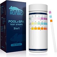 RUNBO 3-in-1 Pool-Teststreifen für Spa, 150 Stäbchen, Teststreifen, Wassertest-Set, genauer che…