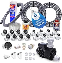 AQUADE 37-teiliges Set Whirlpоol Badewanne Selbstbausatz – Bausatz mit Whirlpоol Pumpe 0,75 HS,…