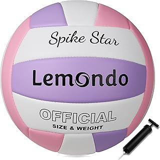 Lemondo Volleyball PU weich offizielle Größe 5 wasserdicht lila-rosa Beachvolleyball Sandsport …