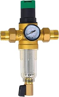 Druckminderer Wasser mit Manometer und Messgerät, Wasserdruckminderer 3/4 Zoll Wasserdruckregler…