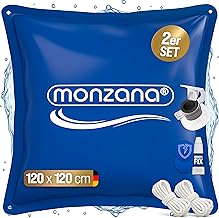 MONZANA® 2X Poolkissen Winter XL Chlorbeständig Seil PVC Verstärktes Material bis -20°C Doppe…