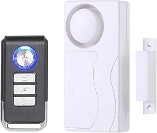 Lancoon Tür Fenster Sensor Alarm, Fernbedienung, Kabelloser Magnet Alarm, Diebstahlschutz, DIY I…