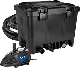 T.I.P. Teichfilter – Teichaußenfilter-Set (20.000 l Teichvolumen, Wet-and-Dry Technologie, UV-C …