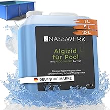 Algizid für Pool flüssig 5L | Algenvernichter Pool um grünes Poolwasser klar bekommen | Poolkl…
