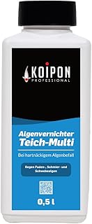 KOIPON Algenvernichter Teich-Multi 0,5L, Gegen Faden-, Schmier- und Schwebealgen im Gartenteich, …