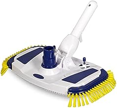 Bodensaugerbürste Premium mit seitlichen Borsten – Stabile Poolbürste aus Kunststoff – Anschlus…