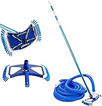 Arebos Poolbürste | Poolreiniger | Pool| Bodenreiniger | Saugbürste | Teleskopstange | Poolsaug…