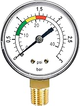 1/4″ Manometer Wasserdruck,Manometer,Manometer Sandfilteranlage,Pool Druckmesser,Sandfilteranlage…