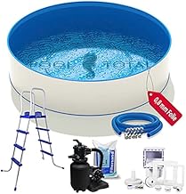POOL Total Rundpool-Set Komfort+ Ø2,50 x 1,20m Folie 0,8mm/ Stahlwandpool Stahlrahmenbecken Swim…