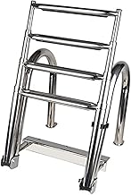 Poolleiter Edelstahl Bootsleiter Klappbar | 4 Stufen Badeleiter Ausziehbar 116 cm mit Rutschfeste…