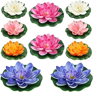 10 Stück Schaum Seerose Blume Schwimmende Blumen Künstliche Seerosen Wasserlilie Pflanze Lotusb…