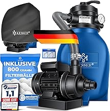 KESSER® Sandfilter Sandfilteranlage + 800g Filterbälle ersetzen 25kg Filtersand-Poolfilter 10 m…