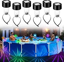 Begonia 6 Stück Solar Poolbeleuchtung für Intex Frame Pool, PoolBeleuchtung Zubehör für Aufst…