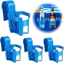 Pool Getränkehalter, 4 Stück Poolrand Getränkehalter aus Kunststoff Multifunktionale Pool Bech…