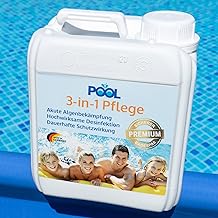 3-in-1 Poolreinigung Wasserpflege – Für bis zu 20.000 Liter Poolwasser – gegen Algen und Ablager…