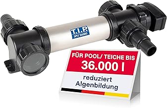 T.I.P. Edelstahl UV-C Strahler für Pools und Teiche bis 36.000 l – 36 Watt zur Bakterien- und Al…