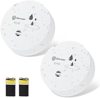 Geevon Wassermelder Wasseralarm, 100dB Wasserwarner, Wassersensor Alarm, Batteriebetrieben für K…