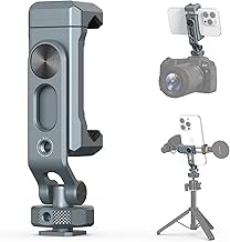 VRIG PH-18 Handyhalterung für Stativ Metall, 360° Drehbarer, 2 Cold Shoe Mount, Kamera Halter f…