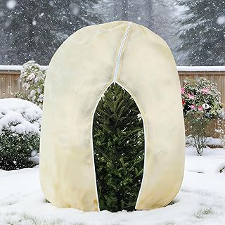Winterschutz für Pflanzen – Atmungsaktive Frostschutzhaube 120 x 180 cm mit Reißverschluss & Zu…
