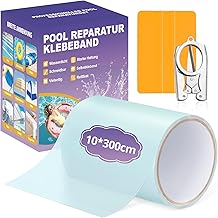 Pool Reparaturset Unterwasser, Wasserdichtes Pool Flicken Selbstklebend, 10x300cm PVC Pool Kleber…