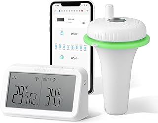 Inkbird Schwimmendes Pool thermometer mit IBS-M2 Wlan Gateway-Kombination, App Steuerung, 9 Kanal…