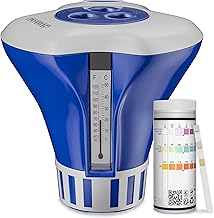 MONZANA® Dosierschwimmer Pool für 20-200g Tabletten inklusive 150 3in1 Teststreifen Klein Groß…