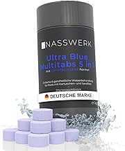 NASSWERK 5 in 1 Chlortabletten für Pool 20g (1kg bis 10kg) | Langzeit Ultra Blue Multitabs 5 in …