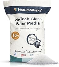 NATURE WORKS Glas-Filtersand für Schwimmbad mit 99,64% Filterleistung, reduziert Wasser- und Ene…