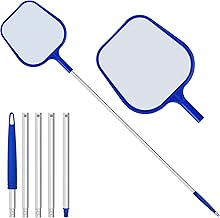 Kescher Pool, Jsdoin 120 cm lang-Teichkescher mit Teleskopstange,Feinmaschig – Für Teich, Algen …