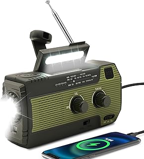 Notfall-Solar Radio,Solarbaby Selbstbetriebenes Kurbelradio mit LED-Taschenlampe, SOS-Alarm,AM/FM…