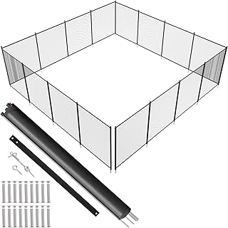 VEVOR Poolzaun, 1,21 x 14,63 m, Abnehmbarer Kindersicherheits-Poolzaun, einfache DIY-Installation…