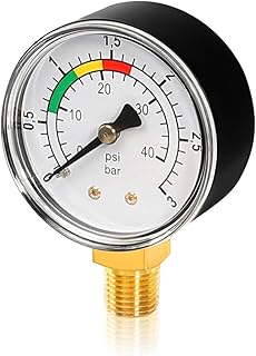 Manometer Wasser Manometer 1/4 Zoll Pool Druckmanometer Wasser Wasserdruck Druckmessgerät Sandfi…