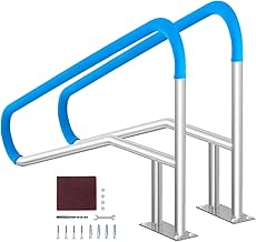 VEVOR Pool Handlauf, 2 Stück, 1395 x 810 x 100 mm, Pooleinstieg, Edelstahl mit Grundplatte für …
