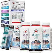 CANADIAN SPA CO. Whirlpool Reinigungsset 5-teilig mit Chlorgranulat, pH-Heber & pH-Senker, Schaum…