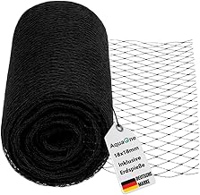 AquaOne Teichnetz feinmaschig 3x4m Teichabdeckung für laubfreien Teich Vielseitiges Netz in schw…