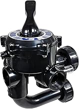 Astral Pool 1 1/2“ Side Mount 6-Wege Ventil schwarz – Mit Anschlussverrohrung und Schauglas – AB…