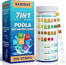 Pool-Teststreifen: 200 Stück 7-in-1 Professionelles Tester für Whirlpools und Spas zur Messung …