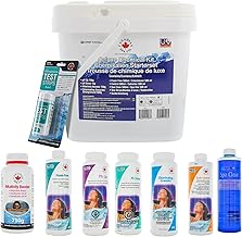 CANADIAN SPA CO. Wasserpflege Set Deluxe 8-teilig mit Chlorgranulat, pH Heber und Senker, Alkalin…