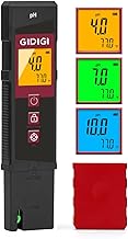 Digitales pH Messgerät für Wasser mit LED, pH-Tester mit Farb-LED-Bildschirm für Pools, pH Lev…