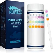 RUNBO 3-in-1 Pool-Teststreifen für Spa, 150 Stäbchen, Teststreifen, Wassertest-Set, genauer che…