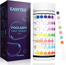 EASYTEST 7 IN 1 Pool Teststreifen für Pools und Spas – 150 – pH, Brom, Gesamtalkalinität, freie…