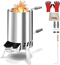 Poolheizung mit Feuer und Heizspirale, Poolheizung Feuertonne, 100% rostfreier Edelstahl Schwimmb…